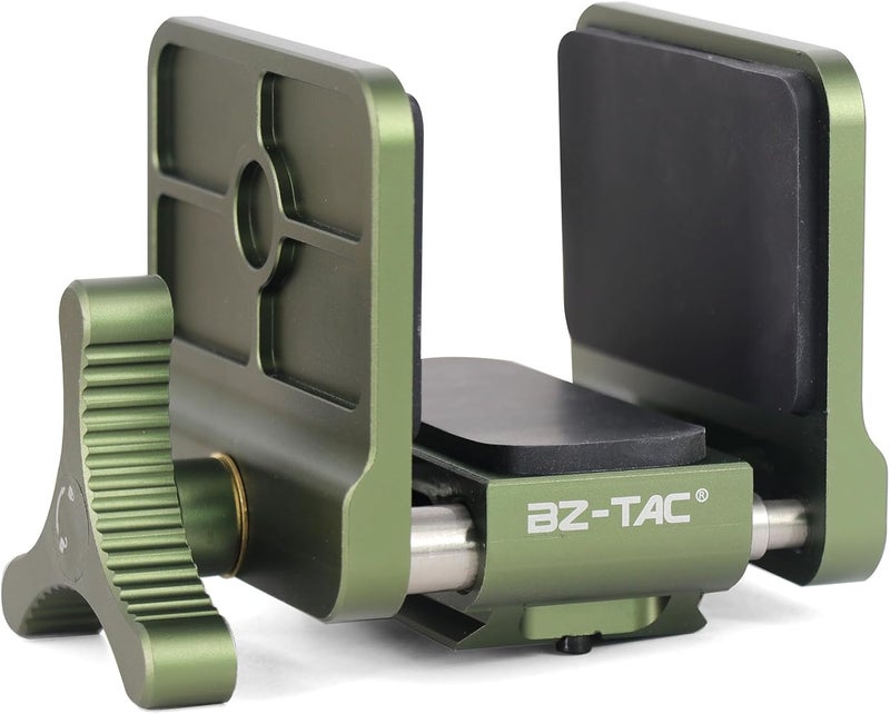 BZTAC مشبك بندقية عالمي مع حامل ثلاثي للتصوير مع سكة أركا-سويس 1/4" 3/8" ثقوب براغي، مشبك إغلاق مزدوج من الألمنيوم، منصة تثبيت لعصا التصوير للصيد وممارسة الرماية على الأهداف - Image 1